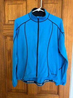 SUGOI Bright Blue Full-Zip Performance Cycling Jacket
